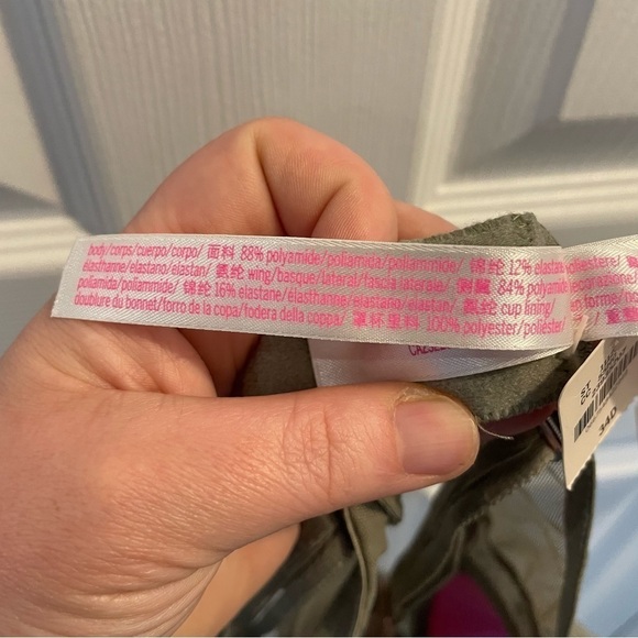 VS Pink Strappy Date Push Up Bra in Gray 34D - Picture 9 of 11